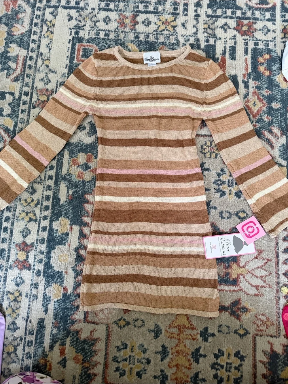Absolutely Gorgeous Rare Edition Girls Sweater Dress with Reversible Sherpa Vest
